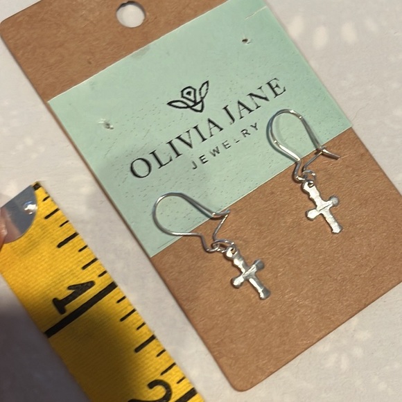 Sterling silver cross earrings —NWT - Picture 3 of 3